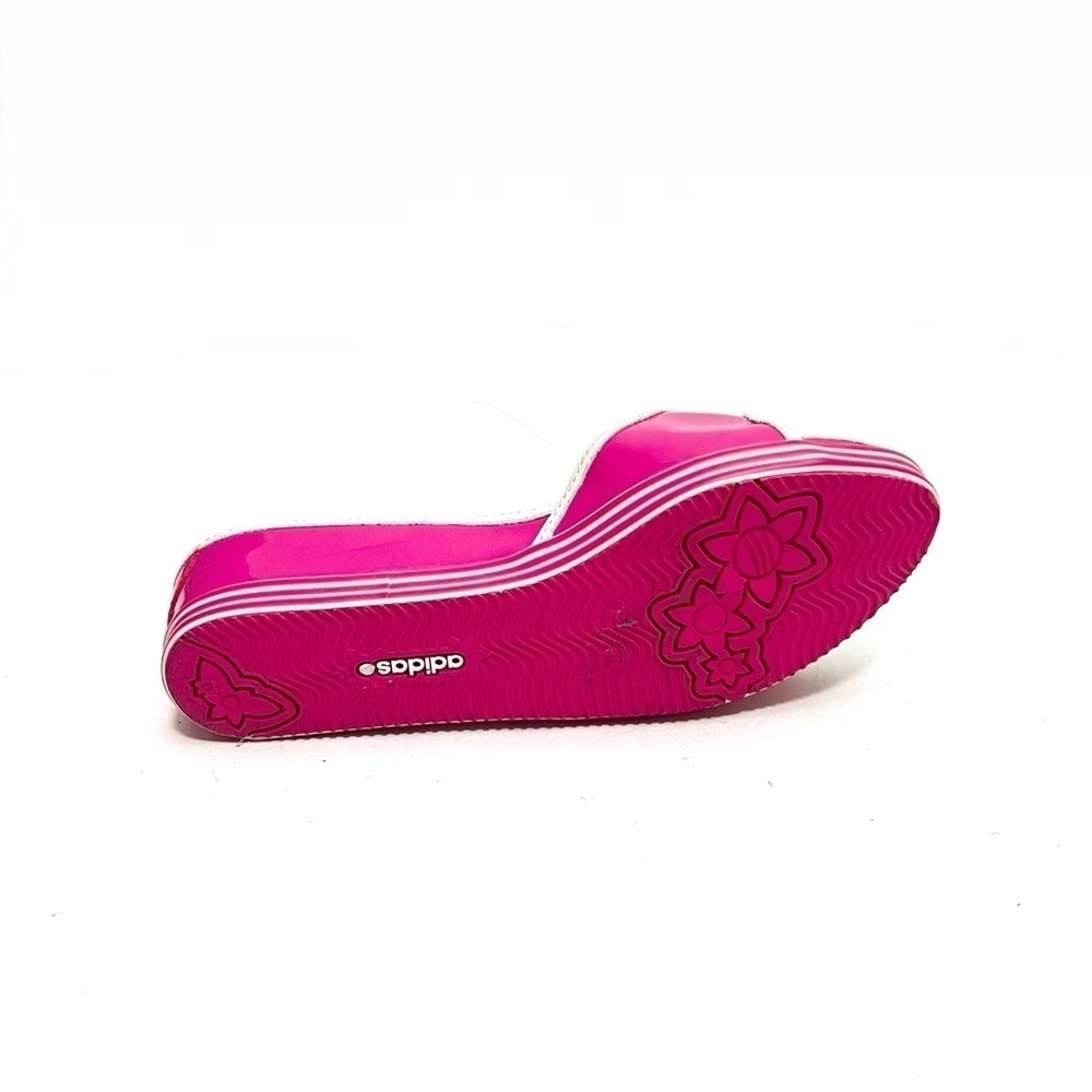 ADIDAS | Vintage Y2K pink patent leather button platform sporty wedge sandals - Picture 8 of 8